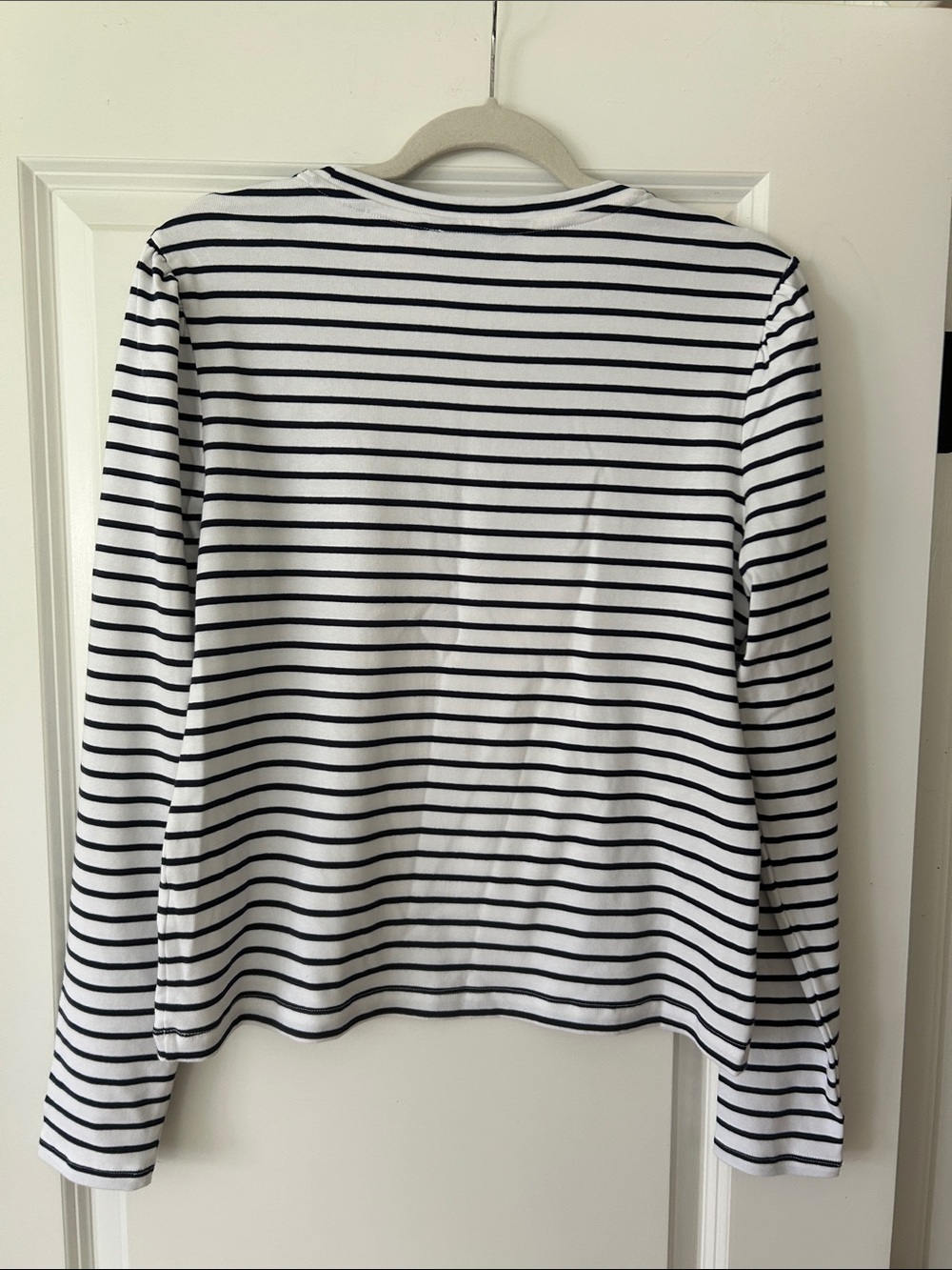 Vineyard Vines White and Navy Striped Long-Sleeve Tee - Picture 2 of 6